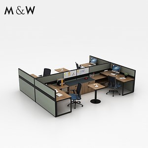 [Hot Item] Good Quality Partitions Cubicles Partition System Desk Design Modular 4 Person Workstation Office Workstation
