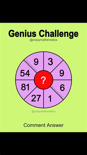Genius math Challenge! #mathskills #genius #brainteaser #mathchallenge #maths #mathtest | Crazy Mathematics