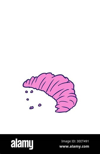 jumping motion animation of cartoon croissant Stock Video Footage - Alamy