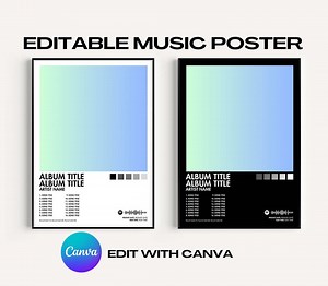 Album Cover Poster Canva Template - Customizable Digital Music Poster - Album Poster - Personalizable Album Print, Digital Product - Etsy UK
