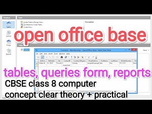 open office data base table form queries reports class 8 cbse computer notes study base practical