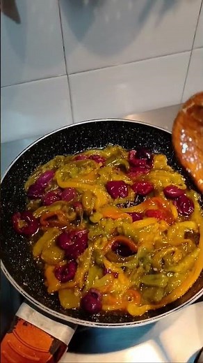 Peppers in a pan 🤤🤤😋🤤