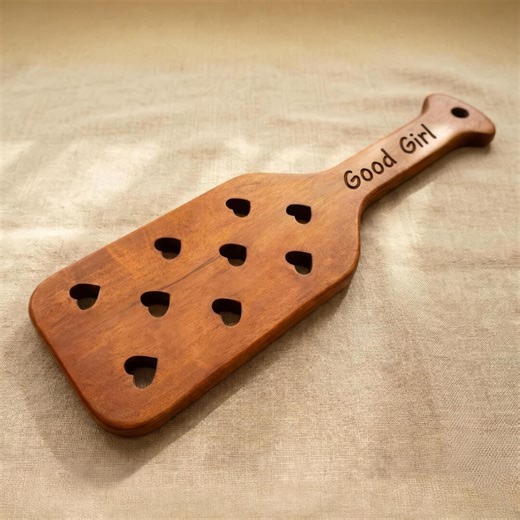 Spanking Paddle With Heart Holes, Alder Wood BDSM Paddle 150g, Skin-safe Beginner Friendly Custom Engraved Heart Cutout Valentine's Gift - Etsy UK