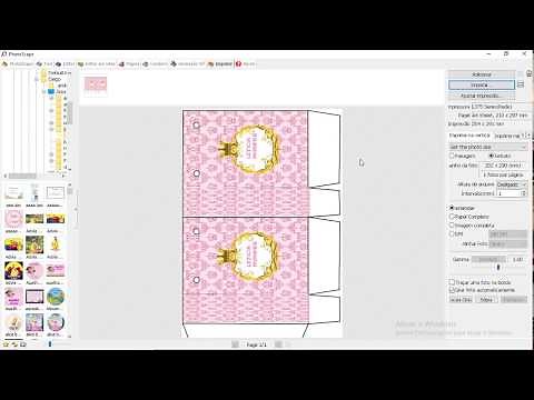 Tutorial - Como Imprimir sacolinhas personalizadas lembrancinhas - Photoscape