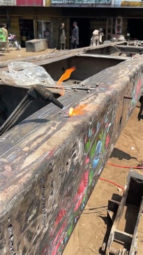 Truck frame rivets installed #truck #rivets #welding