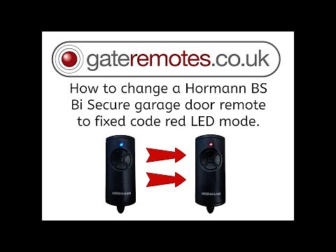 How to change the Hormann HSE4 BS garage door remote to operate on teh red LED Fixed code system.