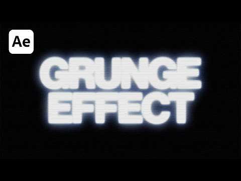 How To Create GRUNGE Effect | After Effects Tutorial