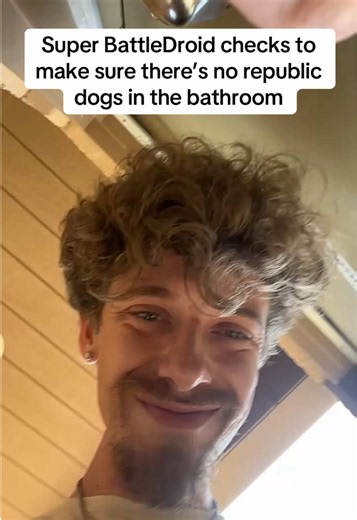 Super BattleDroid checks bathroom for Republic dogs — Clone Wars clip
