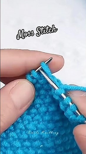 How to Knit Moss Stitch Step by Step #knittingpatterns #knitting