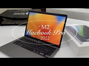 M2 MacBook Pro 13 inch Unboxing + Setup 👩🏻‍💻💻