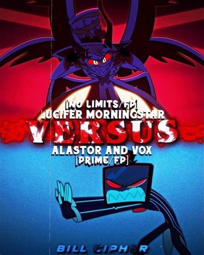 Lucifer VS Alastor + Vox #hazbinhotel #hellaverse #lucifer #alastor #voxhazbinhotel #whoisstrongest