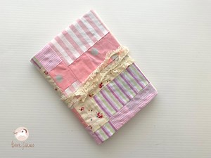 Handmade Fabric Sketchbook Cover, A5 size, Reusable Journal or Notebook Cover, Book cover, Patchwork