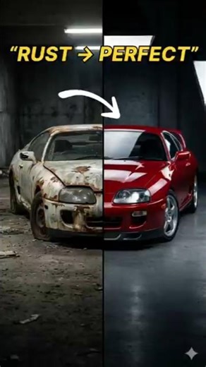ASMR Car Restoration: 1998 Toyota Supra Reborn #shorts #asmr #carrestoration #cars #edit