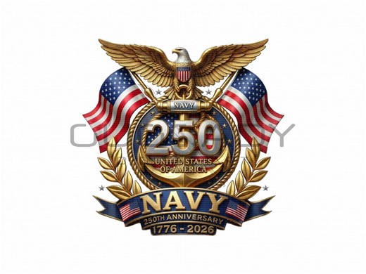 USA 250th Navy PNG Sublimation, 1776 2026 Military Veteran Patriotic Digital Art - Etsy
