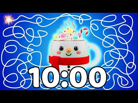 10 Minute Timer 💥 [SNOWMAN] | Hot Chocolate Timer ☕❄️ | Countdown Surprise!