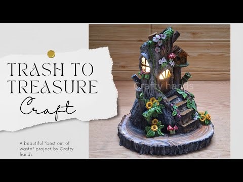 DIY: An amazing fairy house is built in the tree using all trash | Crafty hands