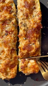 Chicken Alfredo Stuffed Zucchini by The Daily Kale✨ | The Daily Kale