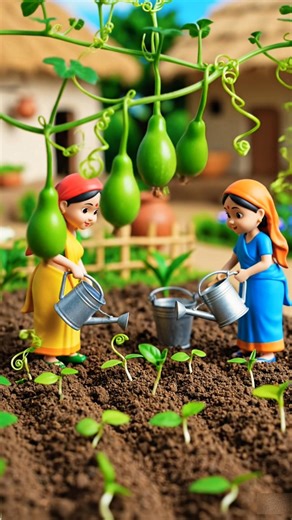 Amazing Miniature Village Farming 🌱 Tiny Farmers Planting Seeds | Satisfying Mini Farm #shorts