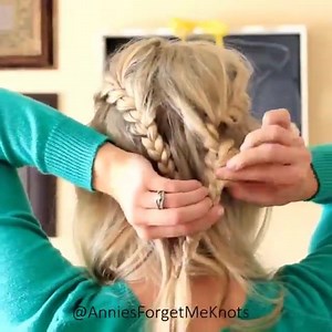 Visit our website for more video tutorials http://askthis.me/49/knotted-loop-waterfall-braid-hairstyle | Hair Feed