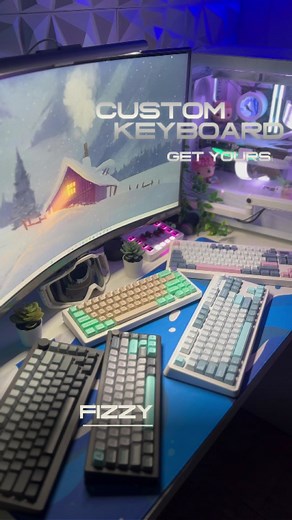 صمم كيبوردك الخاص معى فزي للطلب عبر الموقع Fizzystores.com #gaming #setup #mousepads