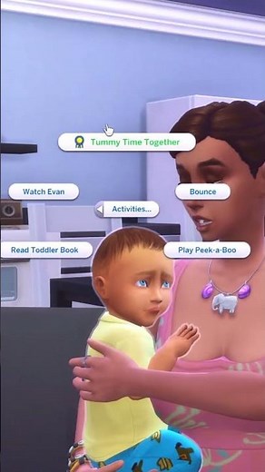 Sims 4 - Where To Find the Tummy Time Interaction For Infants *Growing Together* Required