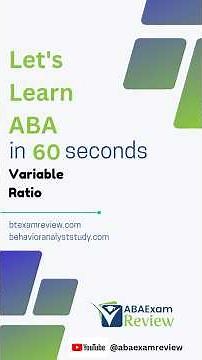 Variable Ratio - Applied Behavior Analysis in 60 seconds | #abaexamreview #bcba #rbt