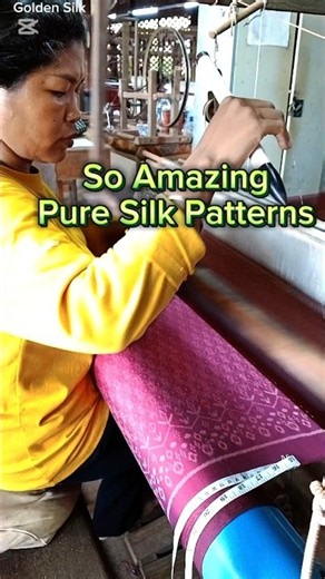 How to weaving silk patterns? #silk #weavesilk #pattern #handwoven #real #viralshorts #weavings