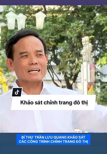 Bí Thư Trần Lưu Quang đi khảo sát các công trình chỉnh trang đô thị