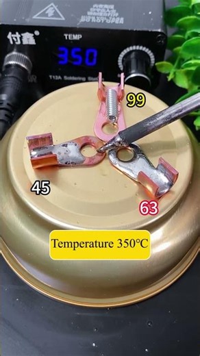 Which solder wire has the best flowability on a copper lug#reels #shorts #viral