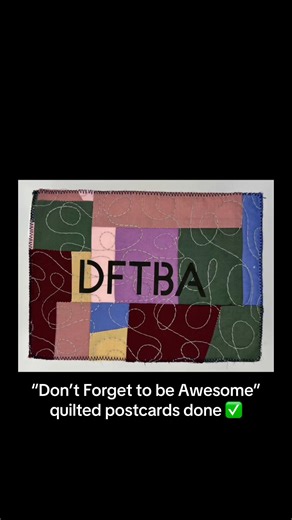 It’s baaaaaack! Another series of quilted postcards for the Project for Awesome charity livestream this February 13-15th, 2026. Donate during the livestream under Nerdfighter art for a chance to get cool art, like these postcards! #CapCut #projectforawesome #quiltedpostcard #quilting #dftba