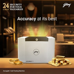 34K views · 21 reactions | Not everything that glitters is gold. But worry not, because our Accugold Gold Testing Machine is the ultimate solution for jewelers, banks, and financial institutions. A perfect addition to your business to ensure the authenticity of gold with precise accuracy and confidence. #GodrejAccugold #GodrejSecuritySolutions #GoldTestingMachine | Godrej Security Solutions | Facebook