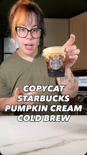 6.6K views · 2.1K reactions | COPYCAT Starbucks pumpkin cream cold brew #reels #recipe #copycatrecipe #pumpkin #coldbrew | Mazer Lazer | Facebook