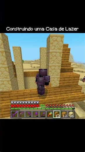 Agora tenho uma casa de lazer no deserto #minecraft #minecraftbuilding #tutorial