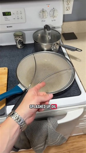 Say goodbye to greasy messes!  Get your 13" stainless steel splatter guard and keep your stovetop spotless. Your new kitchen BFF is here!✨ | Momentumy | Facebook
