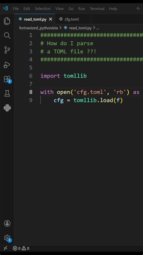 How do I parse a TOML file #python