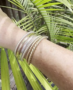 Twist Cuff Bracelet - Gold/sterling Silver Cuff - Twisted Silver Bracelet - Sterling Silver Rope Cuff- Stackable Cuff - Open Bangle Bracelet - Etsy