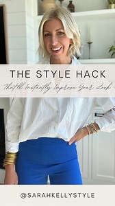 35K views · 497 reactions | Instantly improve your look with this style hack! Fashion tape is a great tool to have in your style tool box to keep your collar in place on your button up shirt or fix any gaping in the bust area of a top use it directly on your skin or on clothing to temporarily fix the fit of a garment. Have you tried this trick yet? #sarahkellystyle #stylehacks #styleinspirations #howtowearit | The Haute Homemaker- a life + style blog | Facebook