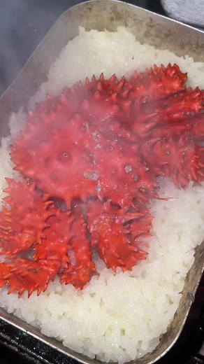 Crab cooked rice！カニ炊き込みご飯！#bbq #crab #かに