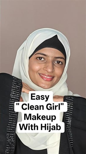 Easy Clean Girl Makeup with hijab #shorts #makeup #makeuptutorial #trending