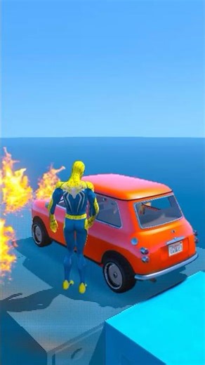 GTA V ALIEN RAGDOLL VS COLORFUL VENOM RAGDOLL JUMP FAIL#shorts