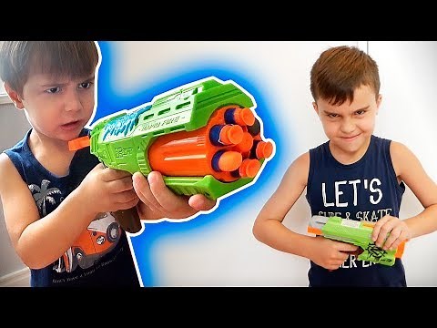 NERF IN THE COUSIN'S HOUSE!! Brancoala and Maikito Toys - Nerf Star Wars, Jolt, Elite, Modulus