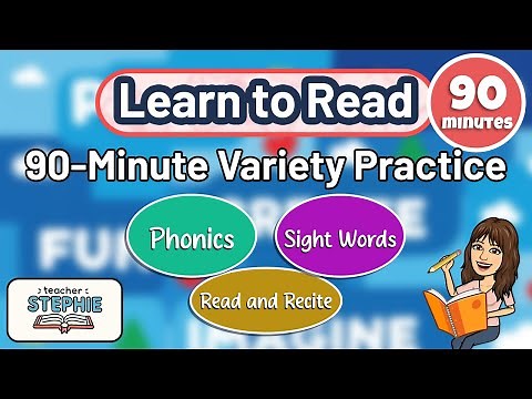 Learn to Read for Kids – 90 Minute Reading Practice | Sight Words, Phonics, & Stories