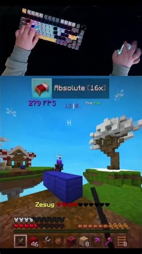 The BEST Bedwars Texture Pack = Absolute 16x 🛏️⚔️ #minecraft #shorts #bedwars #pvp #phonk #trending