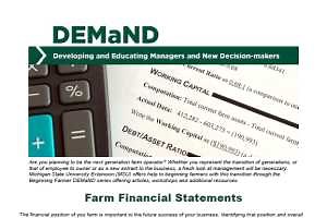 Farm Financial Statements Factsheet