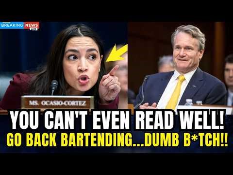 Bank of America CEO HUMILIATES AOC so bad she forgets how to speak intense hearing!