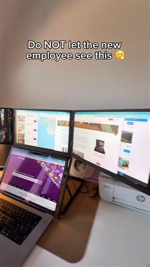Gadget Champ on Instagram: "Portable Tri Screen Monitor Laptop Screen Extender #laptopscreen #laptopscreenextender #screenextender #triscreenmonitor #portablescreenmonitor #screenmonitor #laptop #computer #gadget #viral #trending #coolgadgets #reelsviral #instalike"