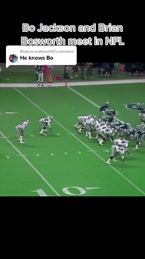 Bo Jackson vs Brian Bosworth in NFL Highlight