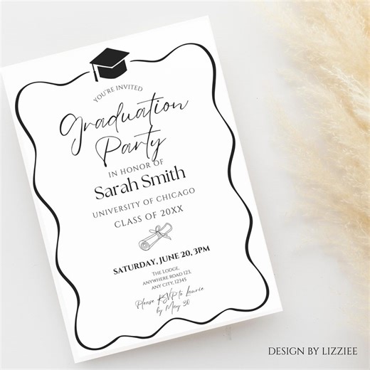 Graduation Party Invitation Template, Graduation Invitation Template, College Graduation, University Graduation, High School Grad Invite - Etsy