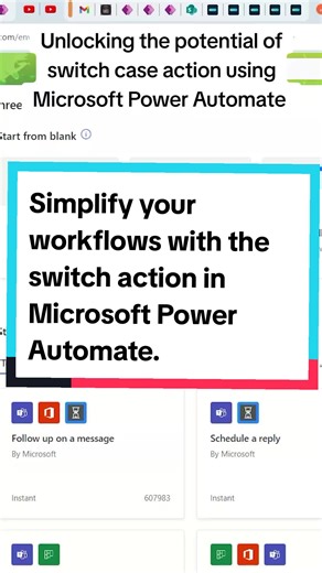 Power Automate tips: Switch Case Action. Simplify your workflows with switch case action in power automate! Define an expression to evaluate, add cases for each possible value and specify the action for each case. use a default case to handle any unmatch values. perfect for any routine tasks like support ticket prioritization. #powerautomate #automation #workflow #microsoft #lowcode #powerplatform #smallbusiness #organization #tutorial #microsoftteams