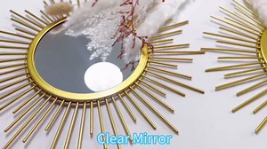 3 Set Sunburst Mirrors for Wall Decor Living Room Bedroom Bathroom Dining Room Metal Boho Sunburst Wall Mirror Set Gold Metal Vintage Circle Art Pack - Black 11.8 in